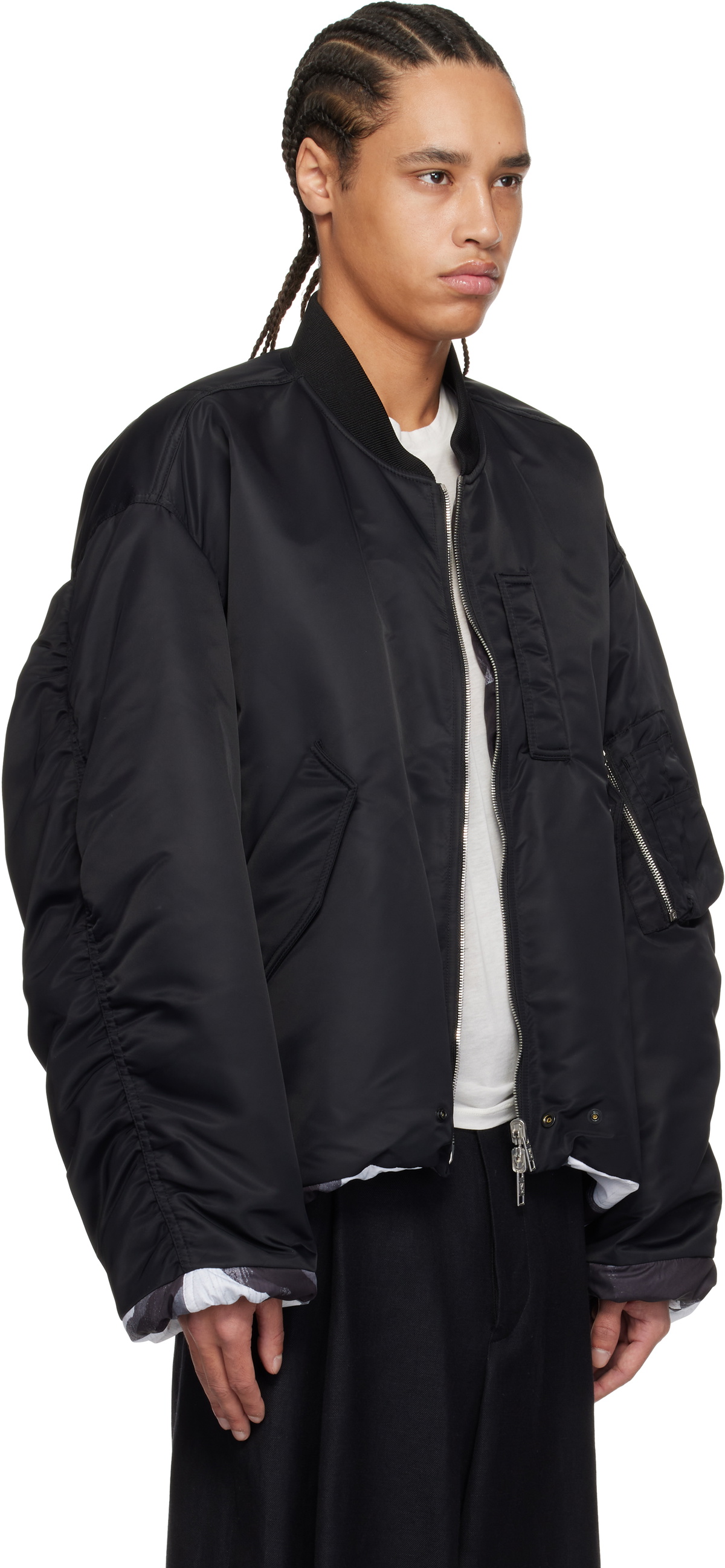 WOOYOUNGMI Black & White MA-1 Reversible Bomber Jacket