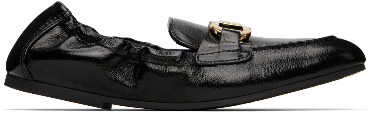 Ferragamo Black Elasticated Loafers
