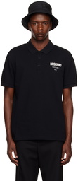 Moschino Black Print Polo