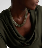 Ileana Makri Aura sterling silver (925) beaded necklace with gemstones