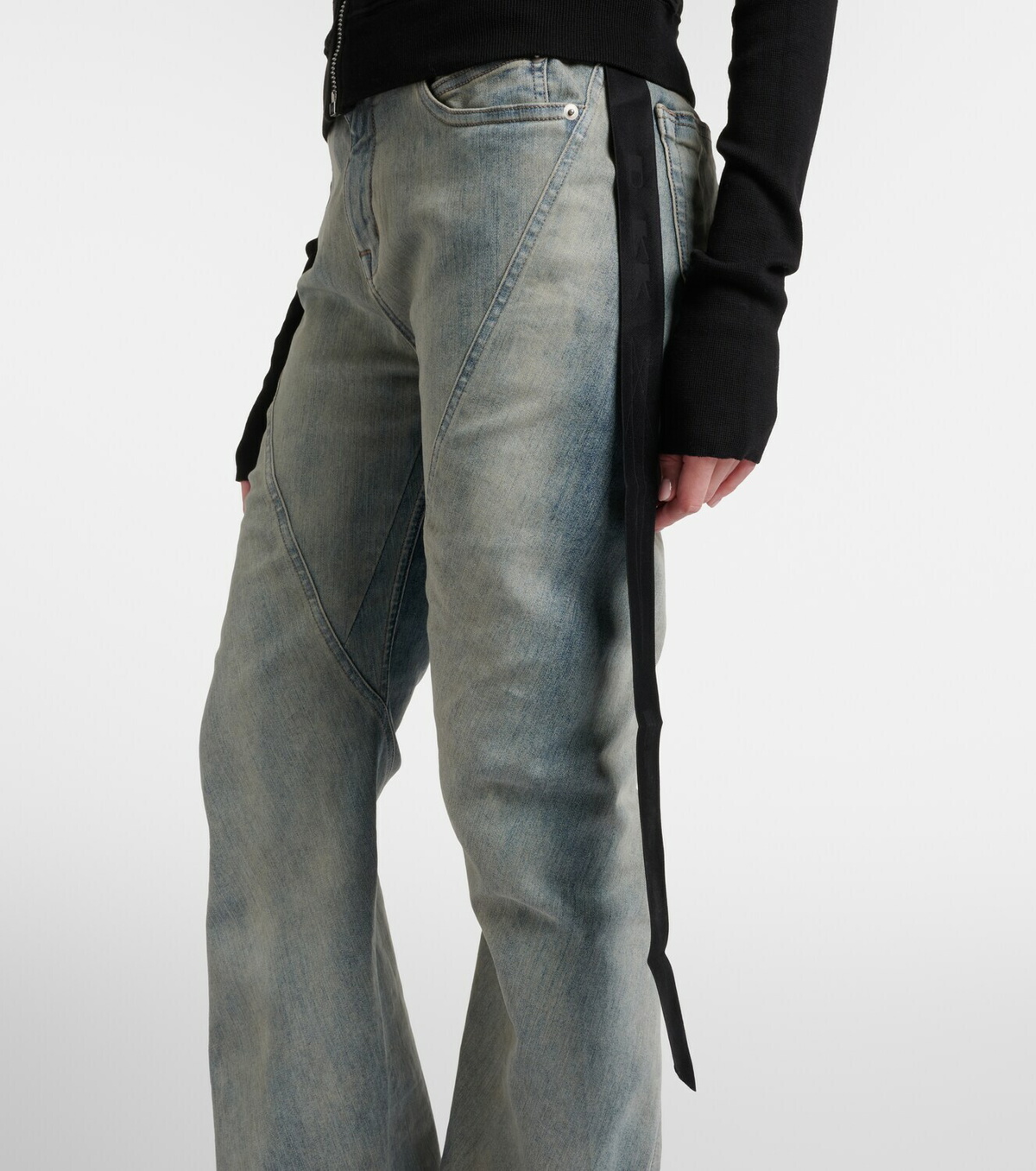 Rick Owens Belted cotton jersey sweatshirt