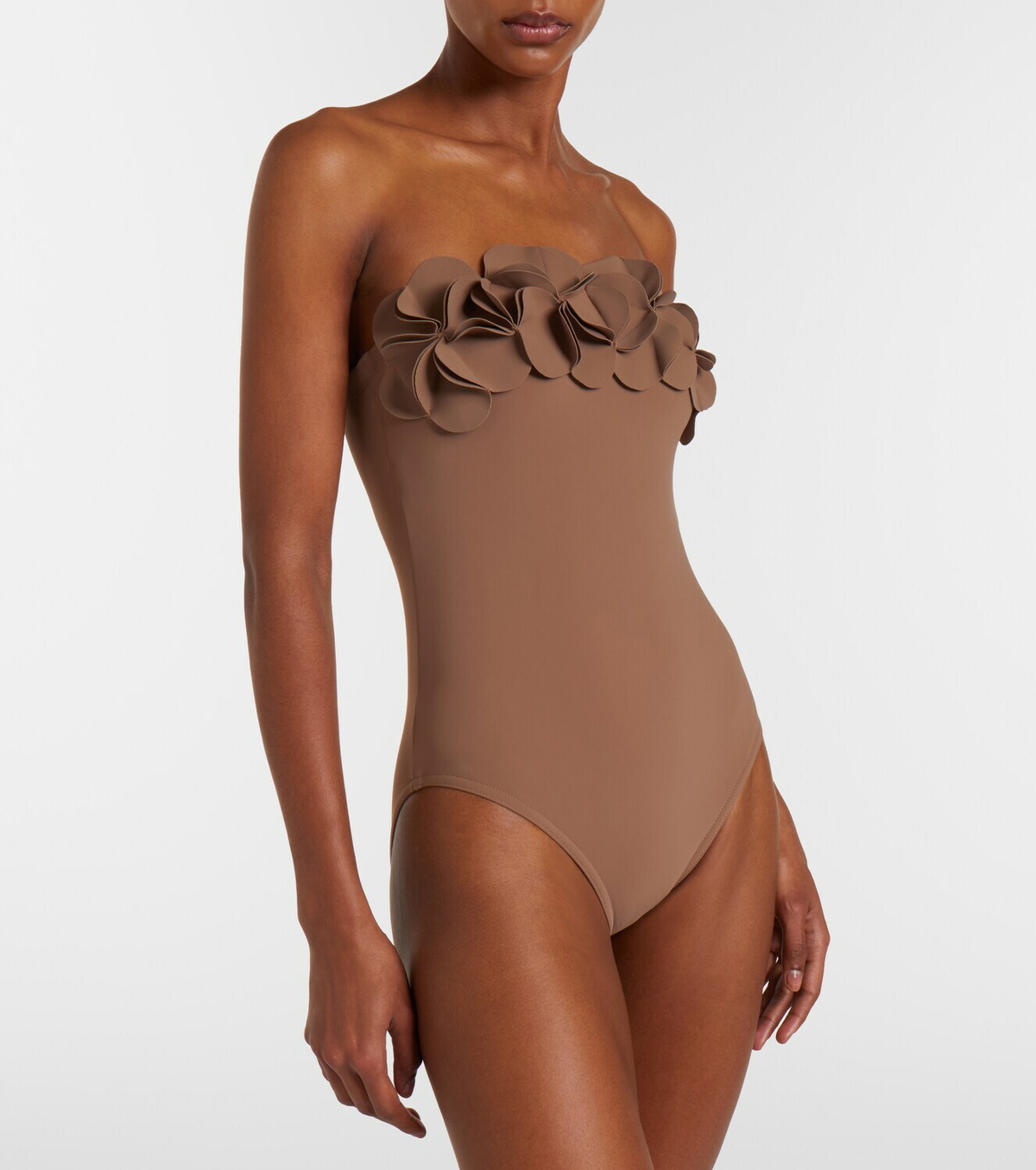 Karla Colletto Tess floral-appliqué swimsuit