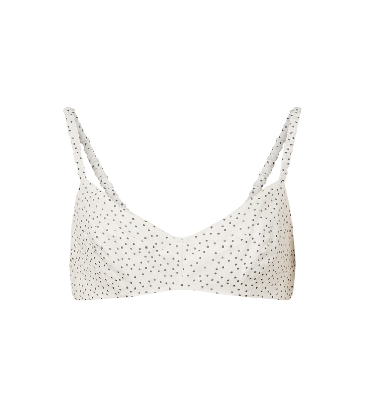 Photo: SIR Polka-dot silk organza bra top