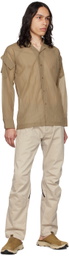 Olly Shinder Beige Sheer Shirt