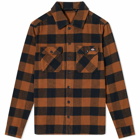 Dickies Men's Sacramento Check Flannel Shirt in Brown Duck