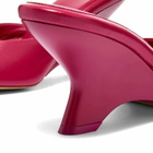 Gia Borghini Women's Leather Mule Square Toe Heel in Pink