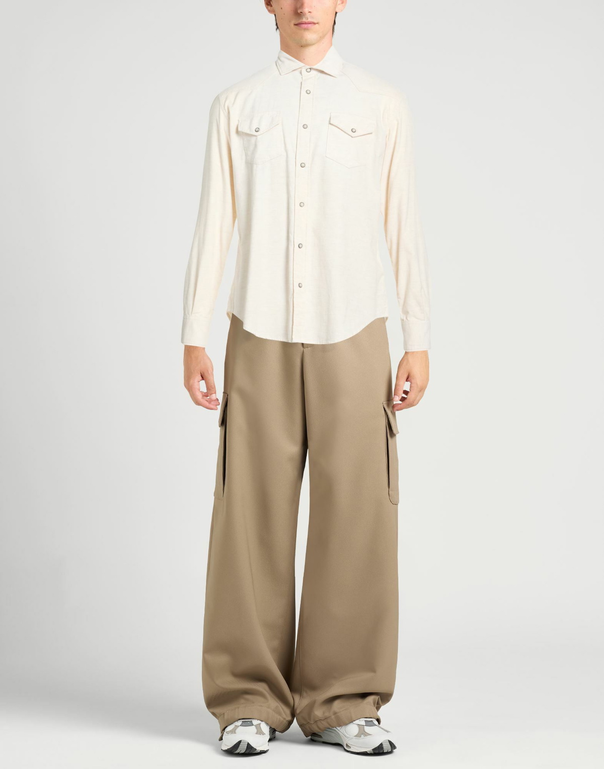 Eleventy Platinum Mens Shirt Cream