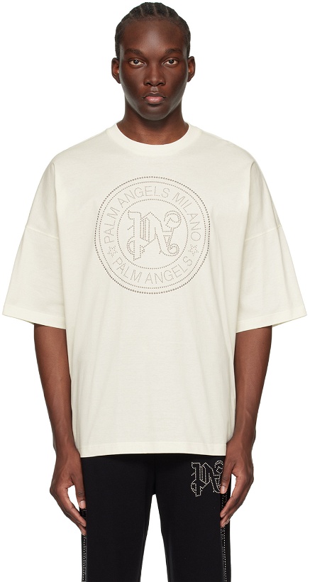 Photo: Palm Angels Off-White Milano Stud Loose T-Shirt