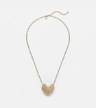 Sydney Evan Heart Large 14kt gold pendant necklace with diamonds