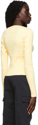 MM6 Maison Margiela Yellow Ribbed Long Sleeve T-Shirt