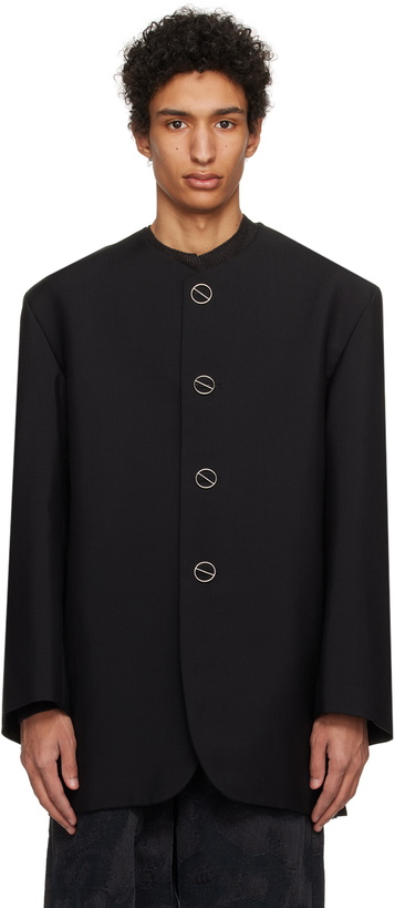 Photo: T/SEHNE Black Slit Blazer