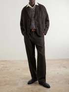 Oliver Spencer - Coney Straight-Leg Pleated Linen Suit Trousers - Brown