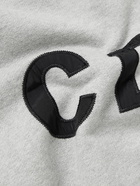 CDLP - Mobilité Logo-Embroidered Cotton-Jersey Half-Zip Sweater - Gray