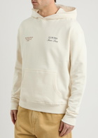 Club 1984 Melrose Hooded Cotton Sweatshirt Off White