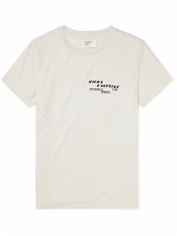 Photo: Pasadena Leisure Club - Logo-Print Cotton-Jersey T-Shirt - Neutrals