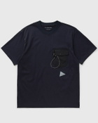 And Wander POCKET TEE Blue Mens Shortsleefe