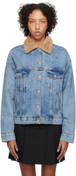 Moschino Jeans Blue Button Denim Jacket