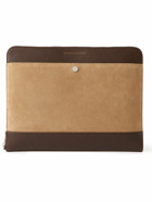Brunello Cucinelli - Leather-Trimmed Suede Pouch