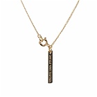 Dries Van Noten Men's Logo Tag Necklace in Gold