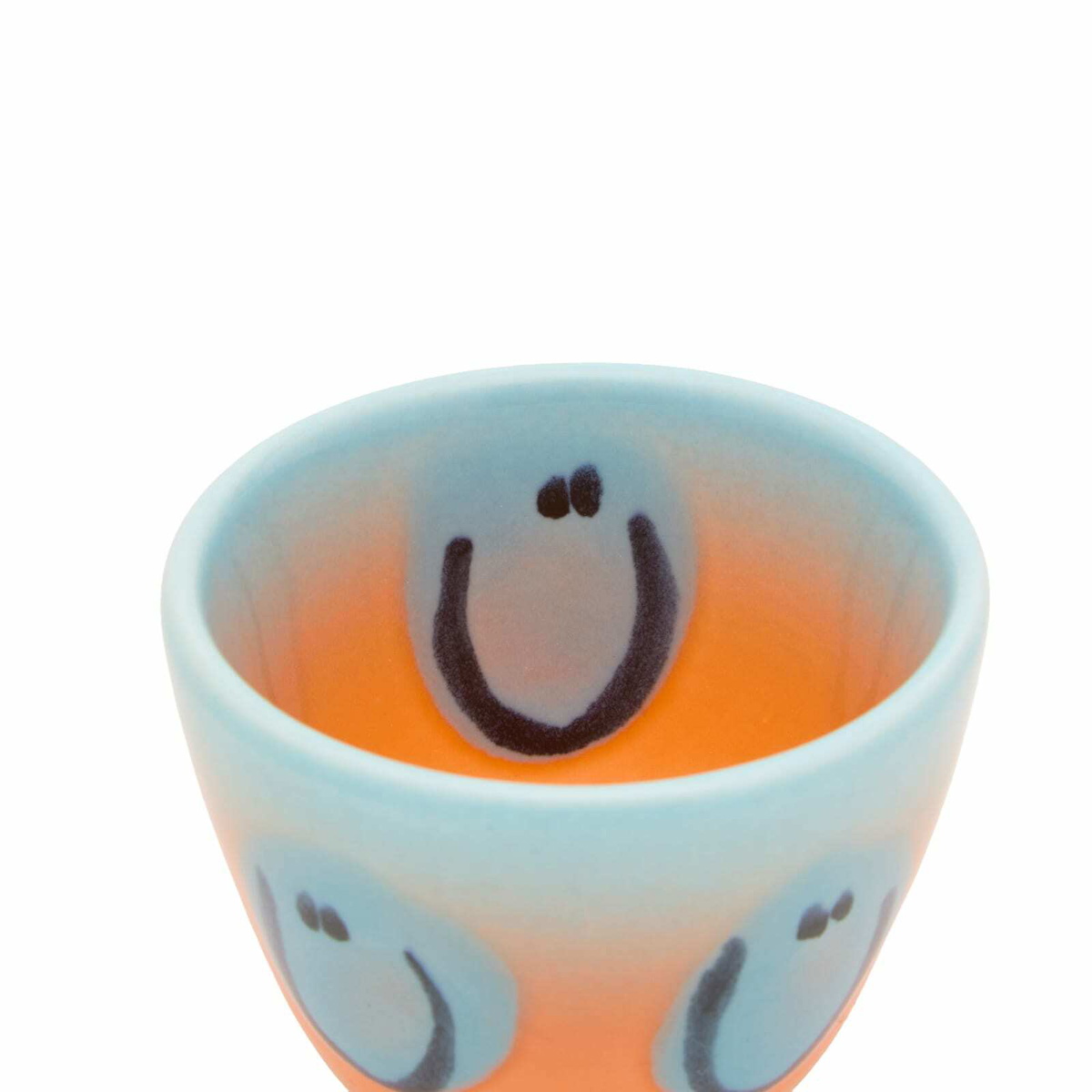 Frizbee Ceramics Super Cup Kawaii - 75ml in Water Orange Gradient Smile 