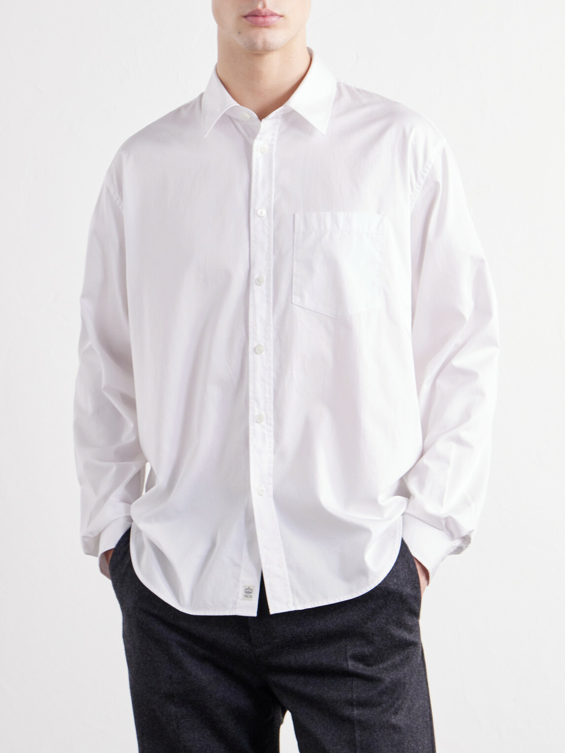 TOTEME - Button-Down Cotton-Poplin Shirt - White