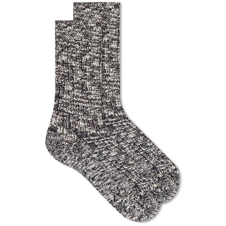 Photo: Birkenstock Women's Cotton Slub Sock in Black/Grey