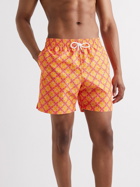 Derek Rose - Mid-Length Printed Swim Shorts - Orange