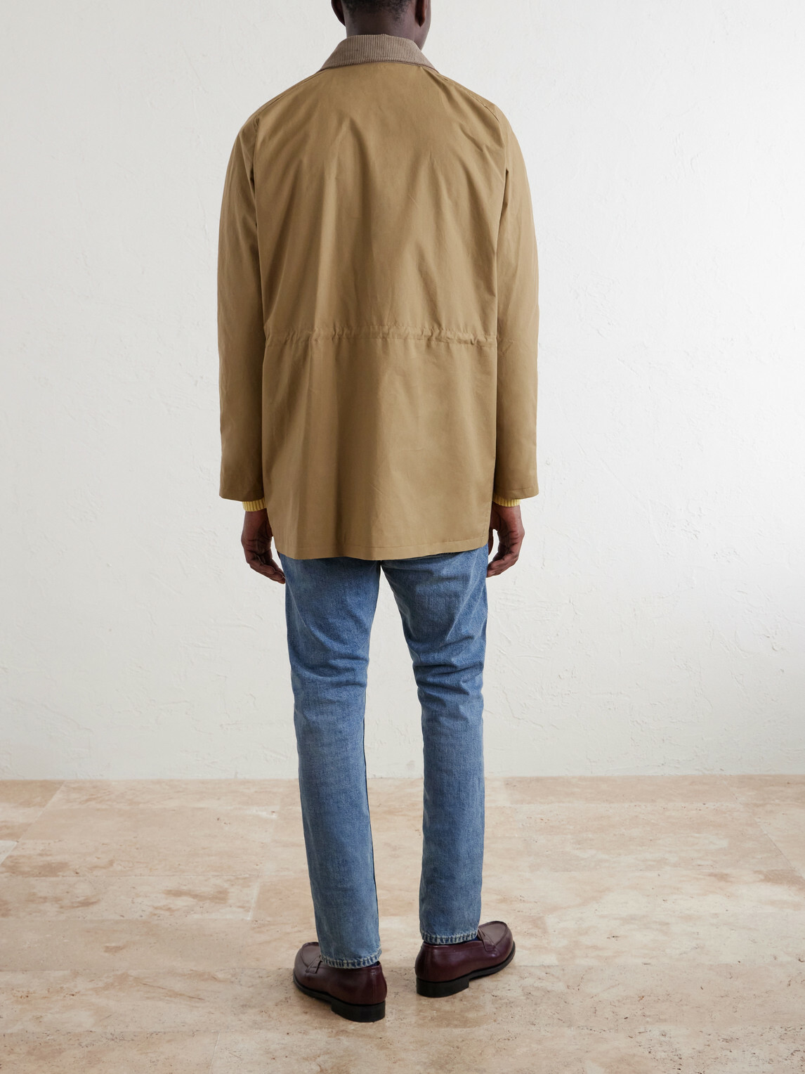 J. Mueser - Game Corduroy-Trimmed Cotton Jacket - Brown