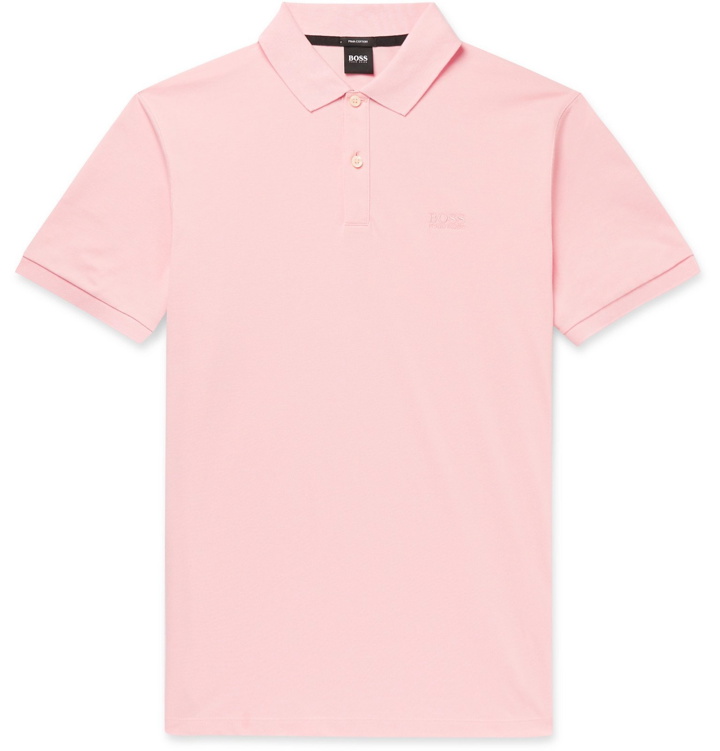 Photo: Hugo Boss - Pallas Slim-Fit Cotton-Piqué Polo Shirt - Pink