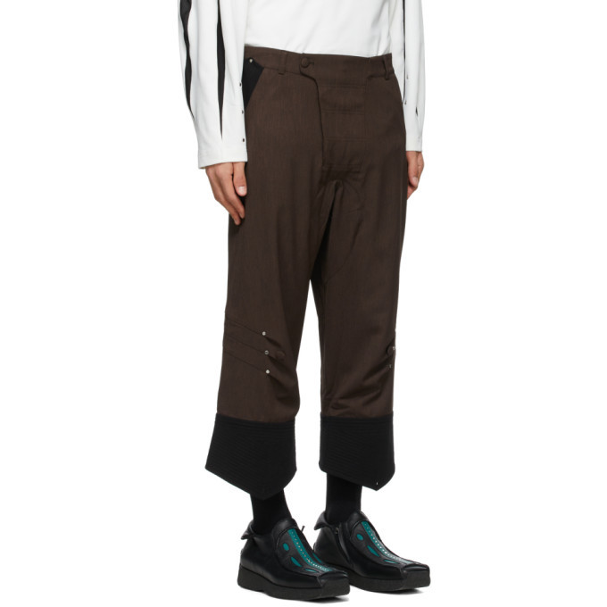 パンツ KIKO KOSTADINOV 21SS Sforza Trousers Kiko Kostadinov Brown Flipped Hem Sforza Trousers Kiko Kostadinov