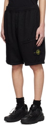 Stone Island Black Mock-Fly Shorts