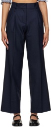 Rokh Navy Long Trousers