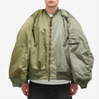 Balenciaga Men's Oversized Double Sleeve Bomber Jacket in Military Khaki