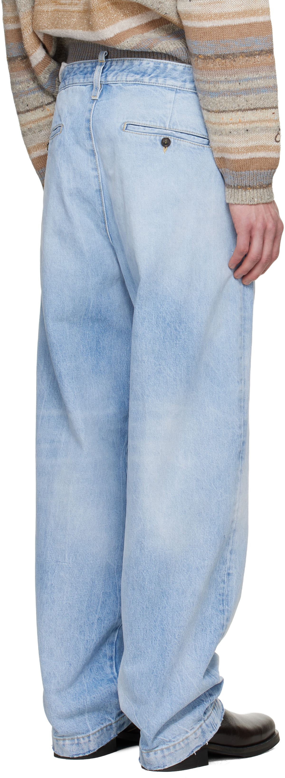 Dsquared2 Blue Light Clean Wash One Pleat Jeans