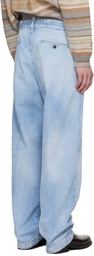 Dsquared2 Blue Light Clean Wash One Pleat Jeans