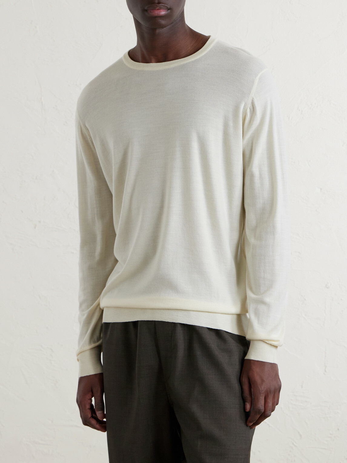 William Lockie - Merino Wool Sweater - Neutrals