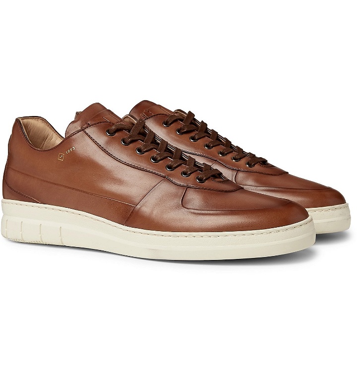 Photo: Dunhill - Duke Leather Sneakers - Brown