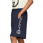 Gucci Navy NY Yankees Edition Patch Sweat Shorts