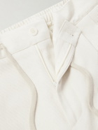 De Petrillo - Straight-Leg Pleated Cotton-Twill Trousers - Neutrals