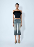 Balenciaga Faux Fur Strap Top