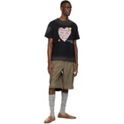 Andersson Bell Black Essential Spray Wash Heart Message T-shirt