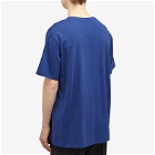 Balmain Men's Flock Logo T-Shirt in Blue/Navy/Silver