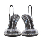 Alexander Wang Black and Blue Snake Nova Logo Sandals