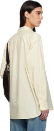 ssstein Yellow Suvin Cotton Oversized Regular Collar Shirt