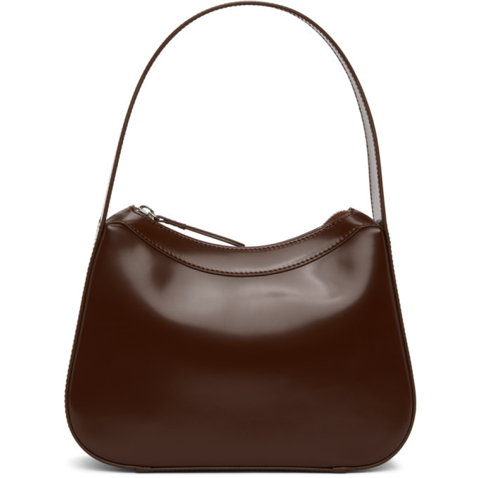 BY FAR Brown Patent Kiki Bag By Far