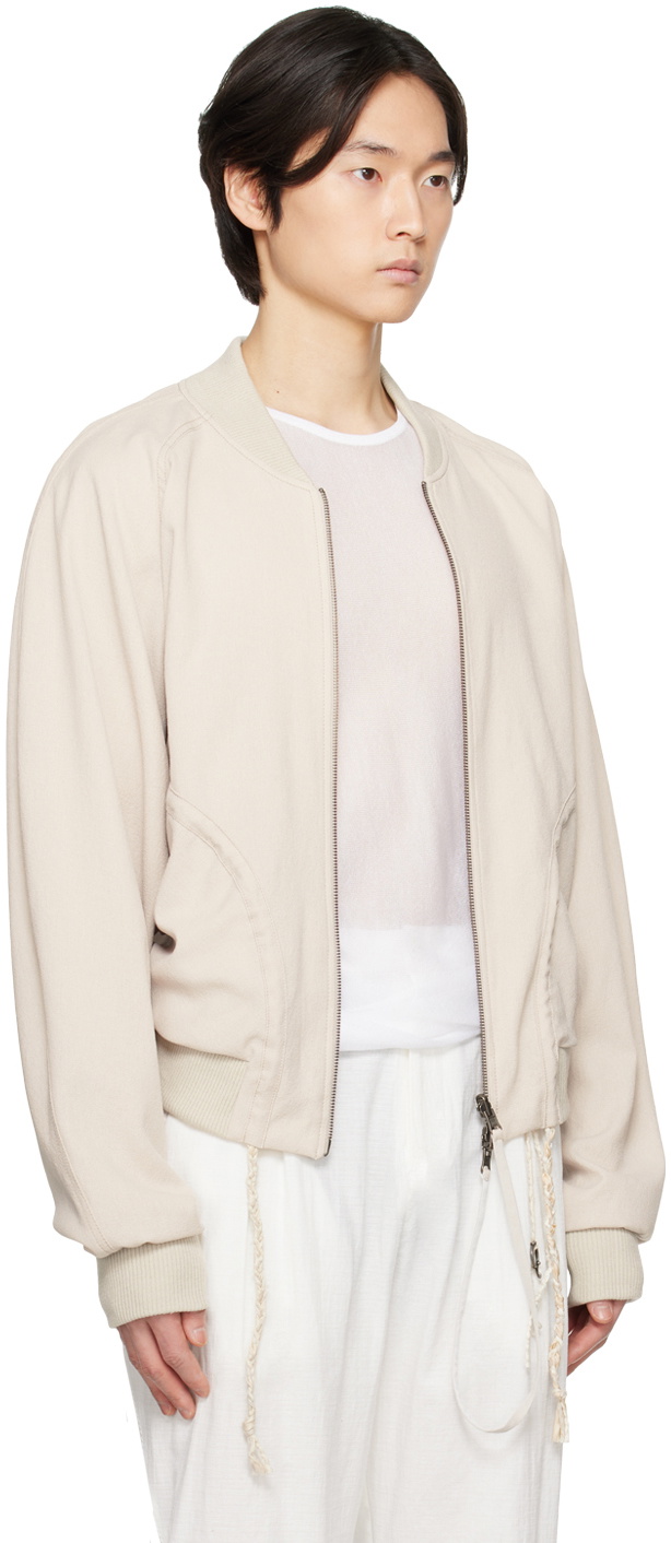 Hyein Seo Off-White Reversible Bomber Jacket