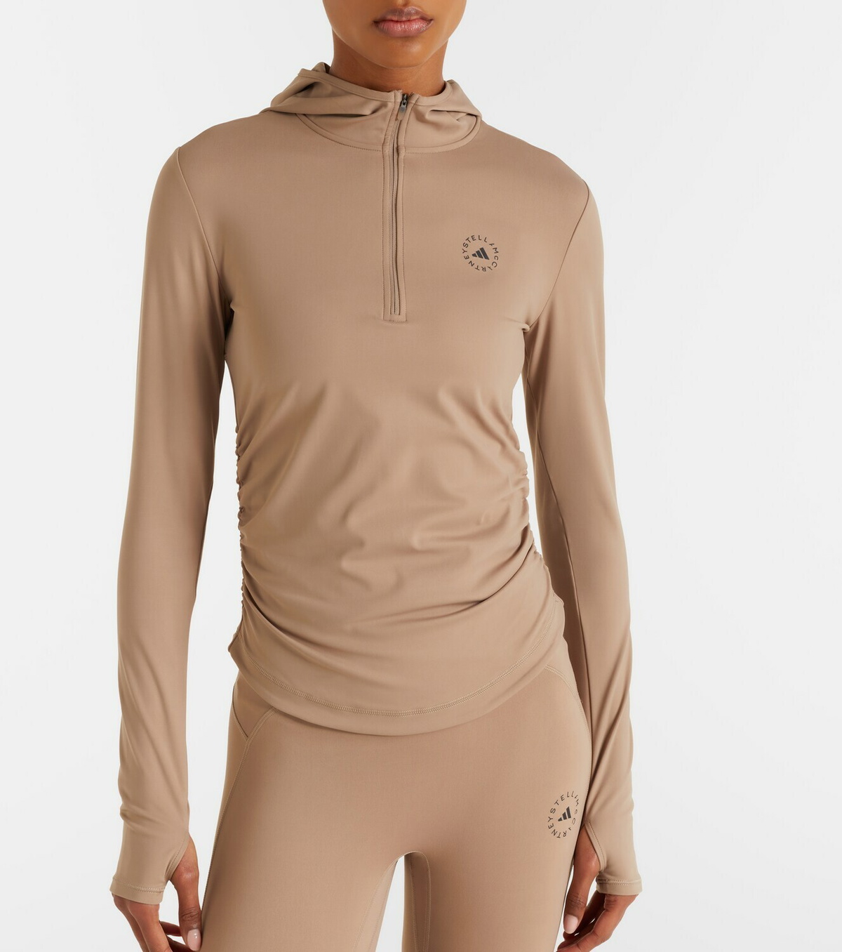 Adidas by Stella McCartney Logo technical half-zip hoodie