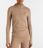 Adidas by Stella McCartney Logo technical half-zip hoodie