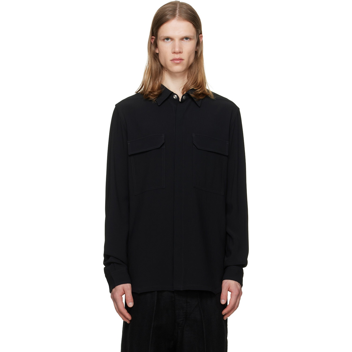 Rick Owens Black Tower Overshirt