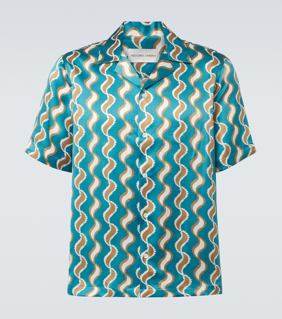 Frescobol Carioca Roberto printed silk shirt